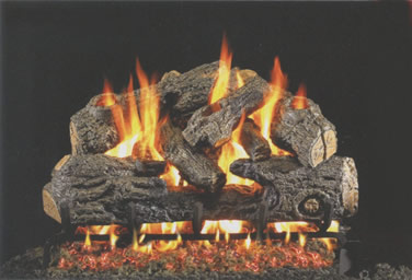 gas log set- charred northern oak